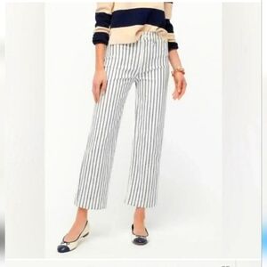 JCrew Slim wide-leg jean in stripe 31